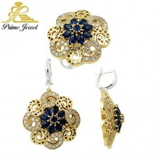 Gümüş Otantik Taşlı Set